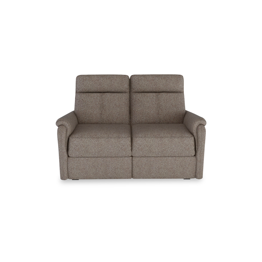 SAND - Recliner Fabric / Leather Sofa (2-seater)
