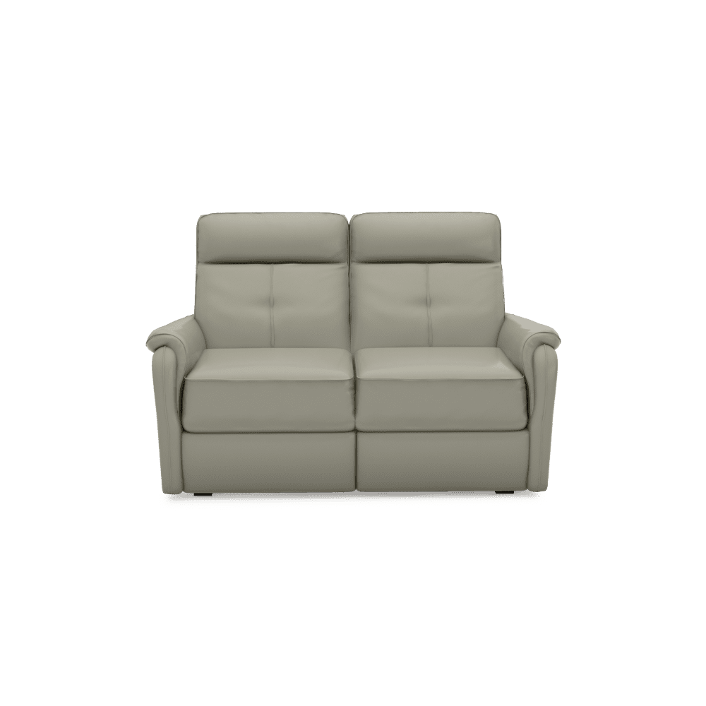 SAND - Recliner Fabric / Leather Sofa (2-seater)