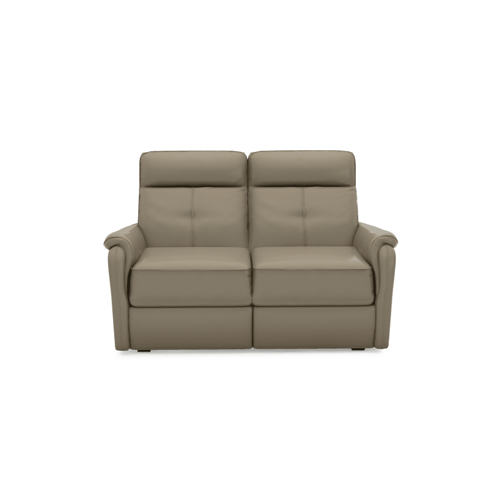 SAND - Recliner Fabric / Leather Sofa (2-seater)