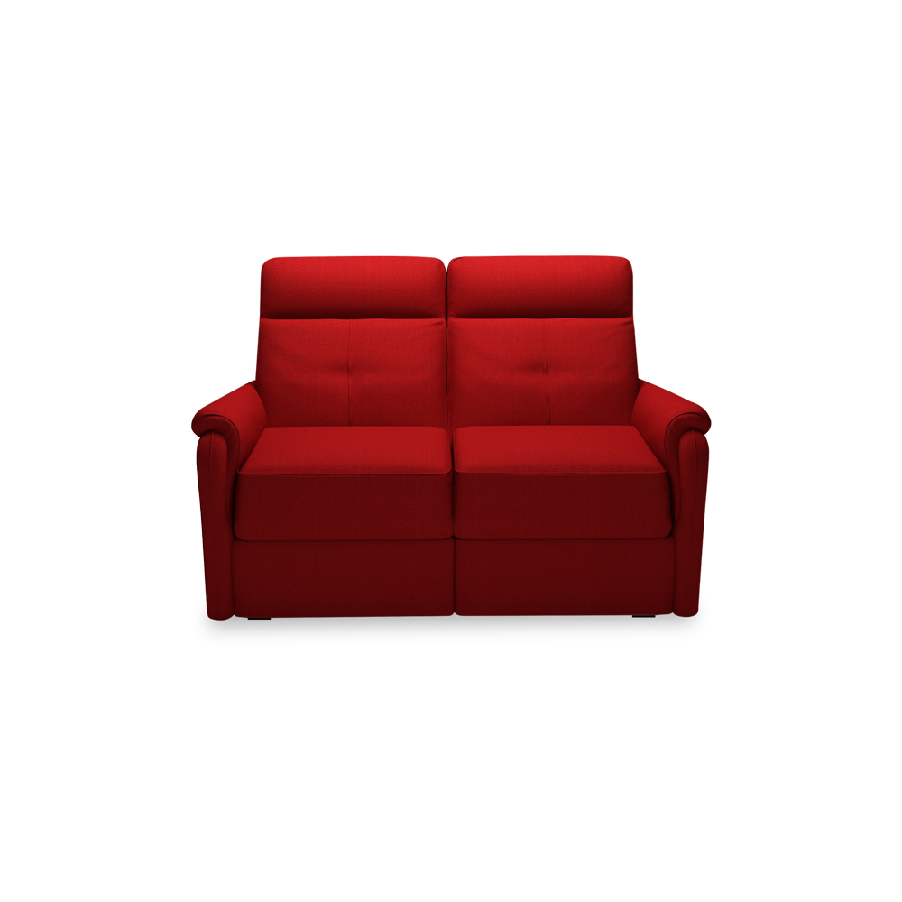 SAND - Recliner Fabric / Leather Sofa (2-seater)