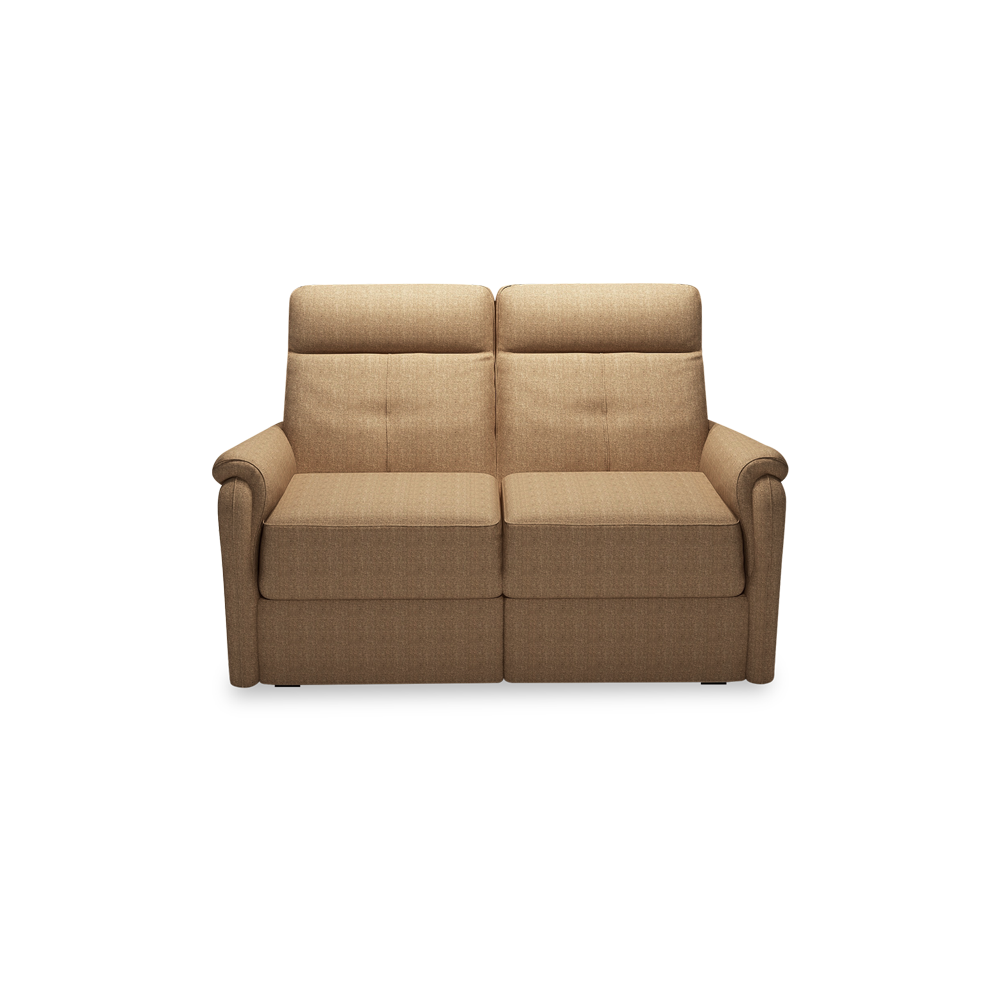 SAND - Recliner Fabric / Leather Sofa (2-seater)