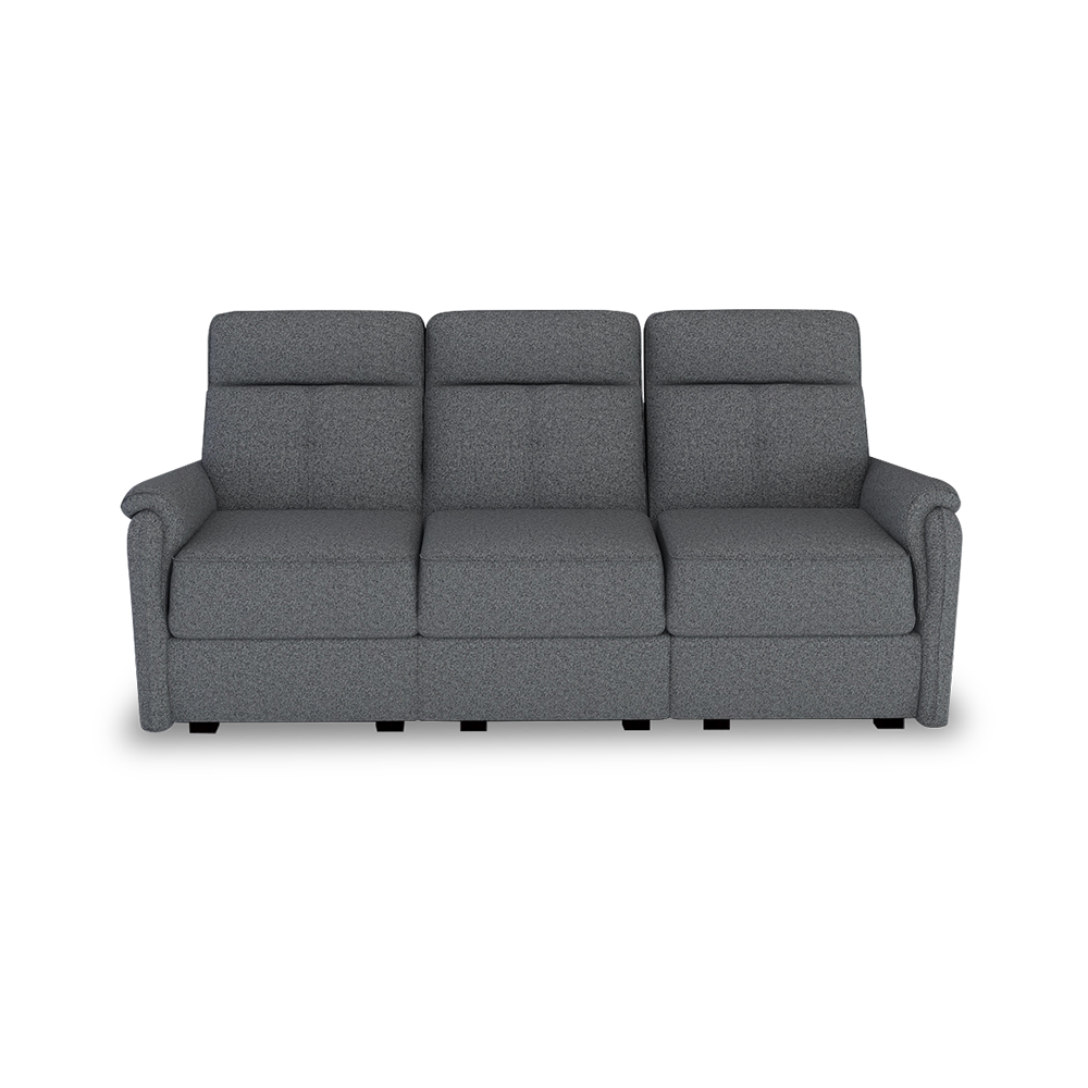 SAND - Recliner Fabric / Leather Sofa (3-seater)