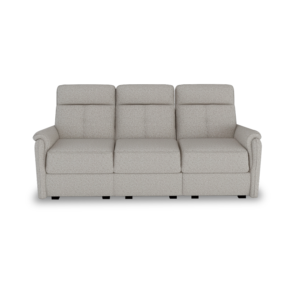 SAND - Recliner Fabric / Leather Sofa (3-seater)