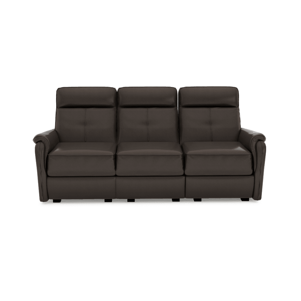 SAND - Recliner Fabric / Leather Sofa (3-seater)