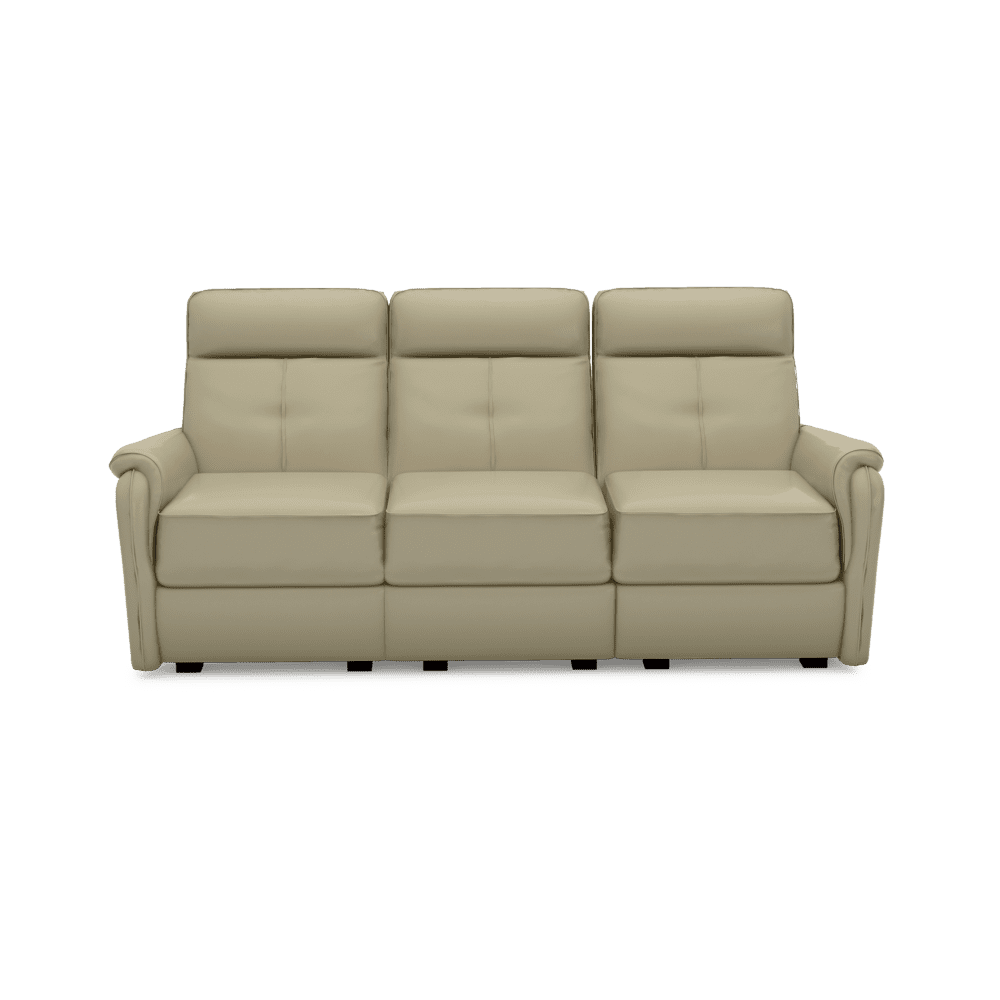 SAND - Recliner Fabric / Leather Sofa (3-seater)