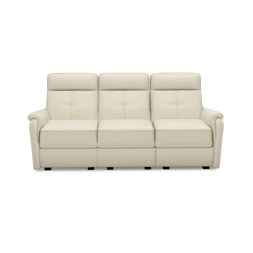 SAND - Recliner Fabric / Leather Sofa (3-seater)