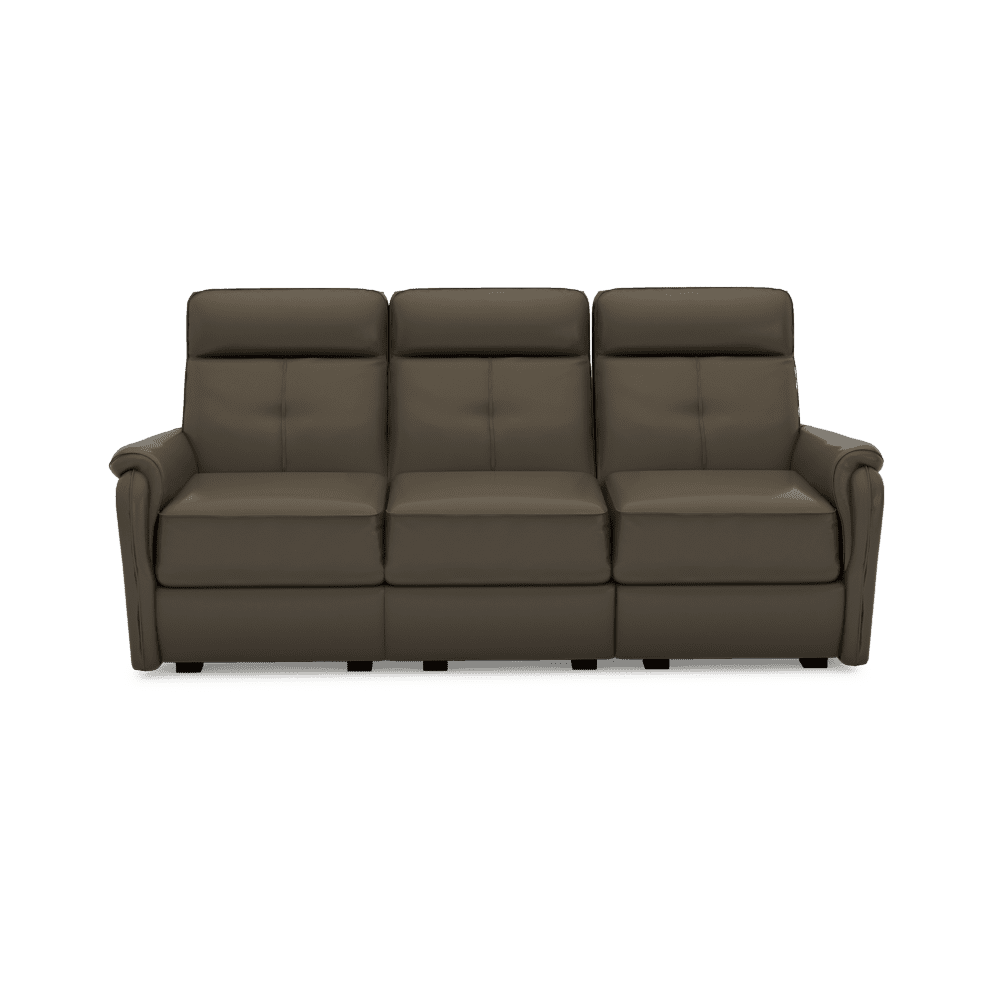 SAND - Recliner Fabric / Leather Sofa (3-seater)