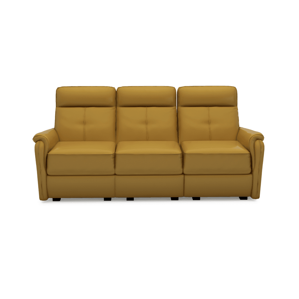 SAND - Recliner Fabric / Leather Sofa (3-seater)