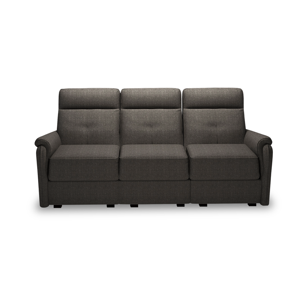 SAND - Recliner Fabric / Leather Sofa (3-seater)