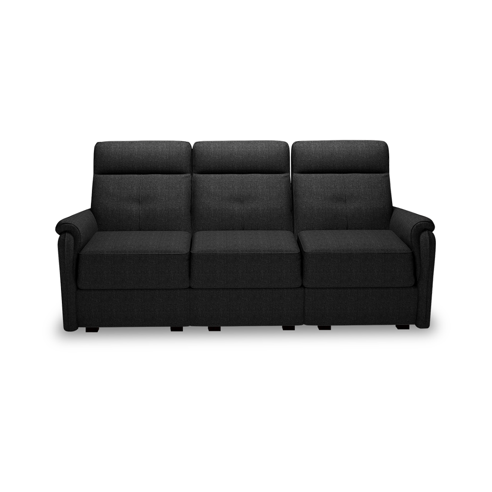 SAND - Recliner Fabric / Leather Sofa (3-seater)