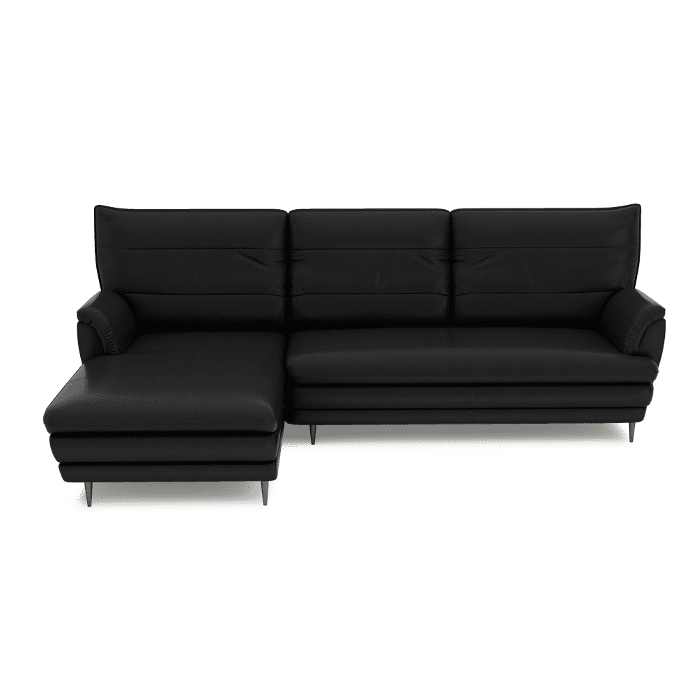 GENERAL - High Back Fabric / Leather Sofa (L-shaped Left)