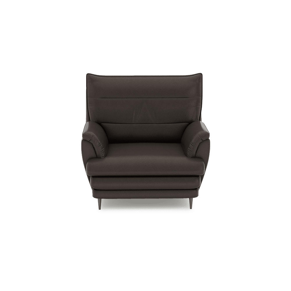 GENERAL - High Back Fabric / Leather Sofa (1-seater)