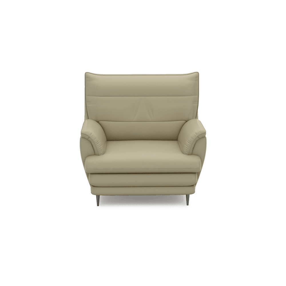 GENERAL - High Back Fabric / Leather Sofa (1-seater)