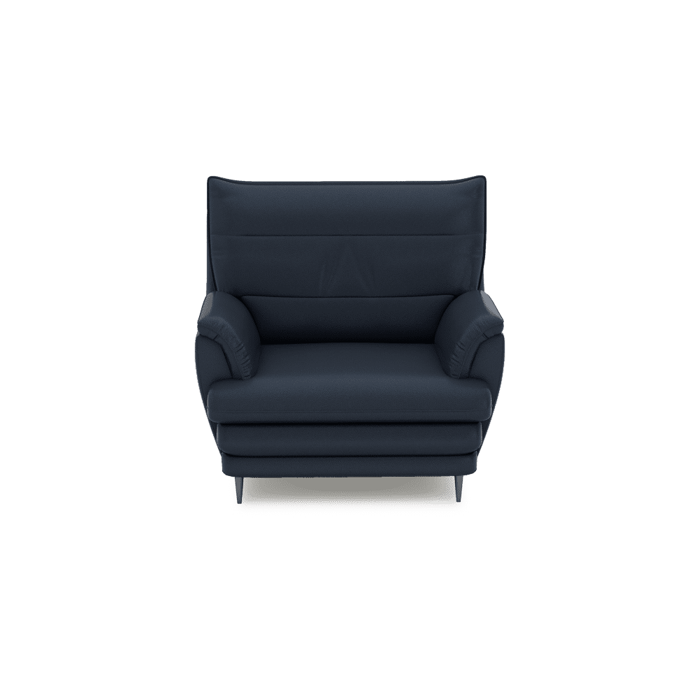 GENERAL - High Back Fabric / Leather Sofa (1-seater)