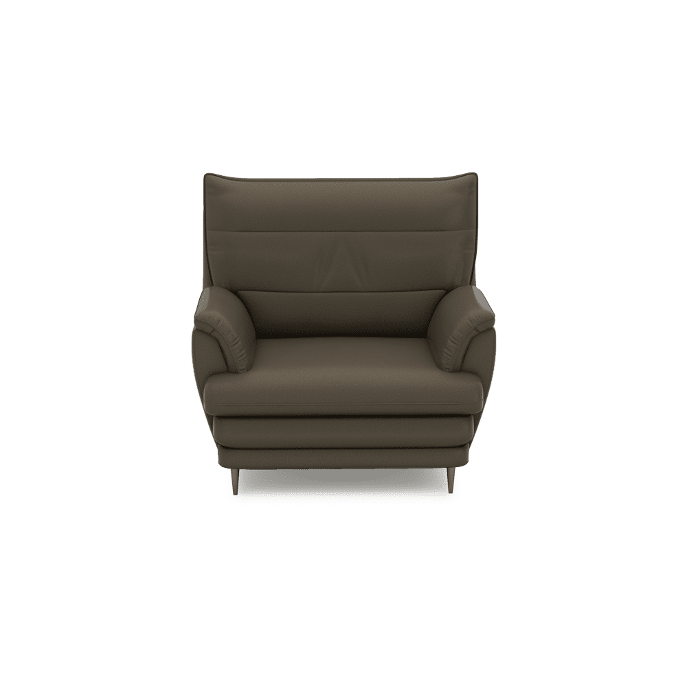 GENERAL - High Back Fabric / Leather Sofa (1-seater)