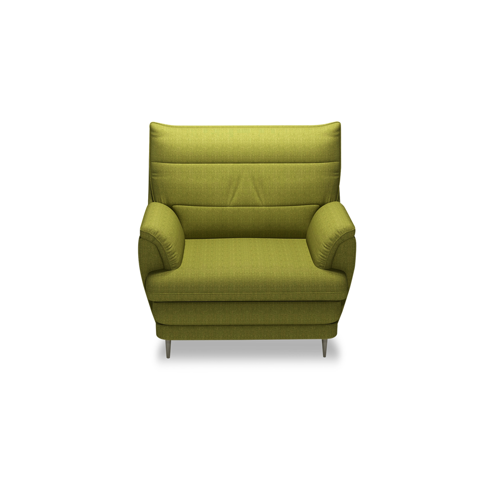 GENERAL - High Back Fabric / Leather Sofa (1-seater)