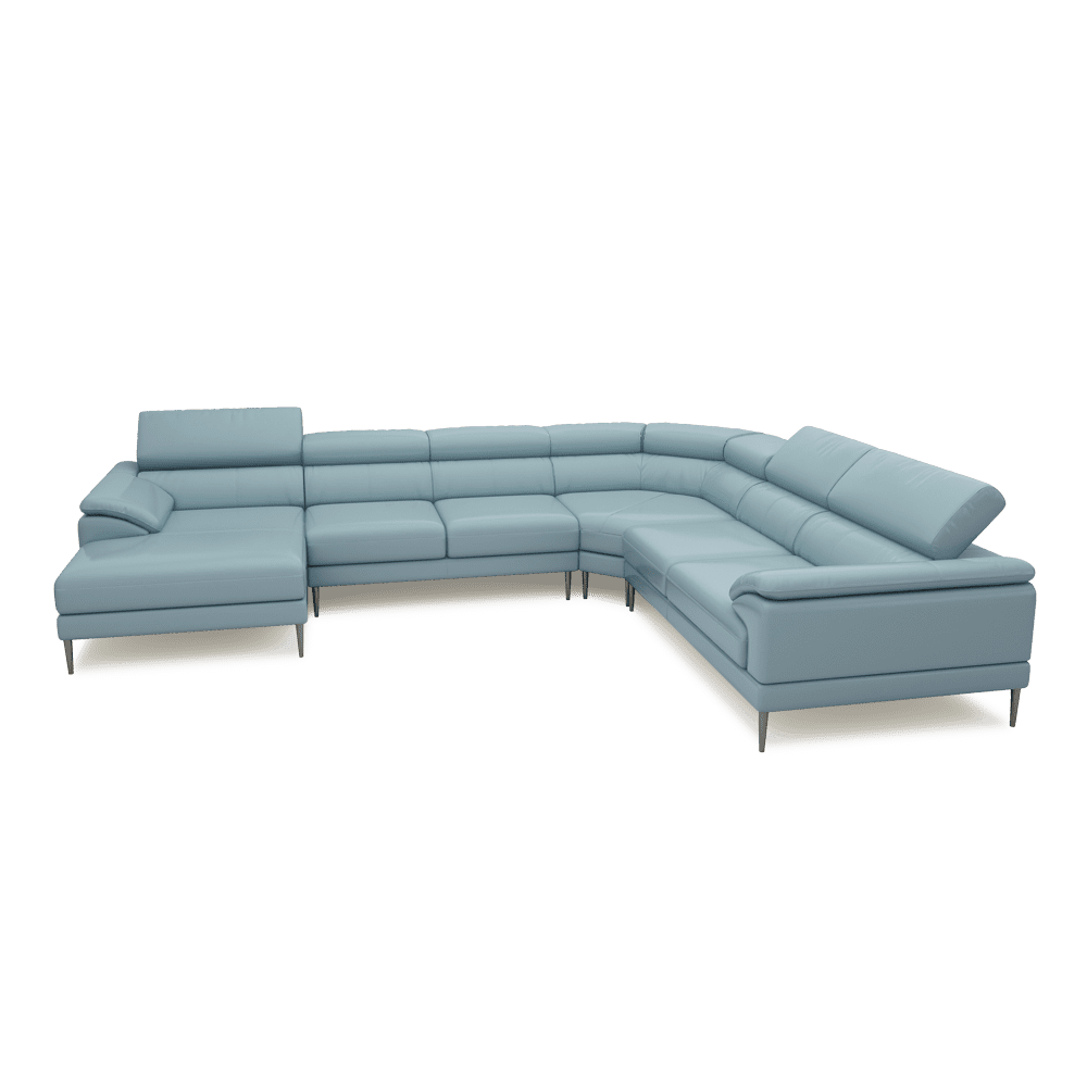 YELDON - Modular Fabric / Leather Corner Sofa
