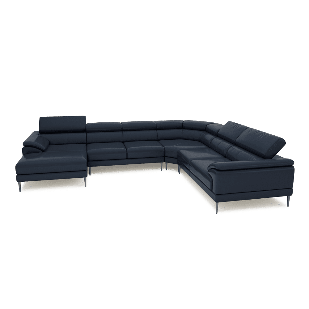 YELDON - Modular Fabric / Leather Corner Sofa