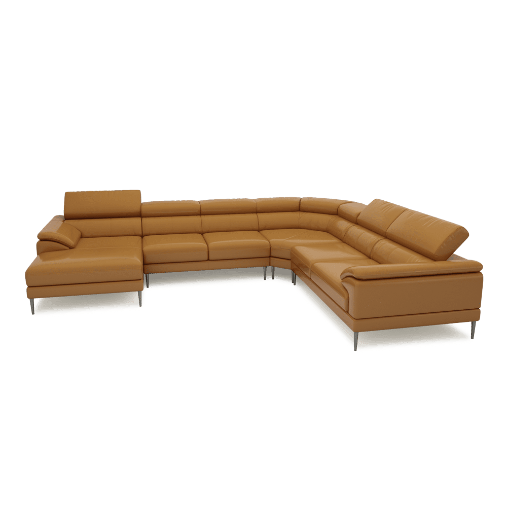 YELDON - Modular Fabric / Leather Corner Sofa