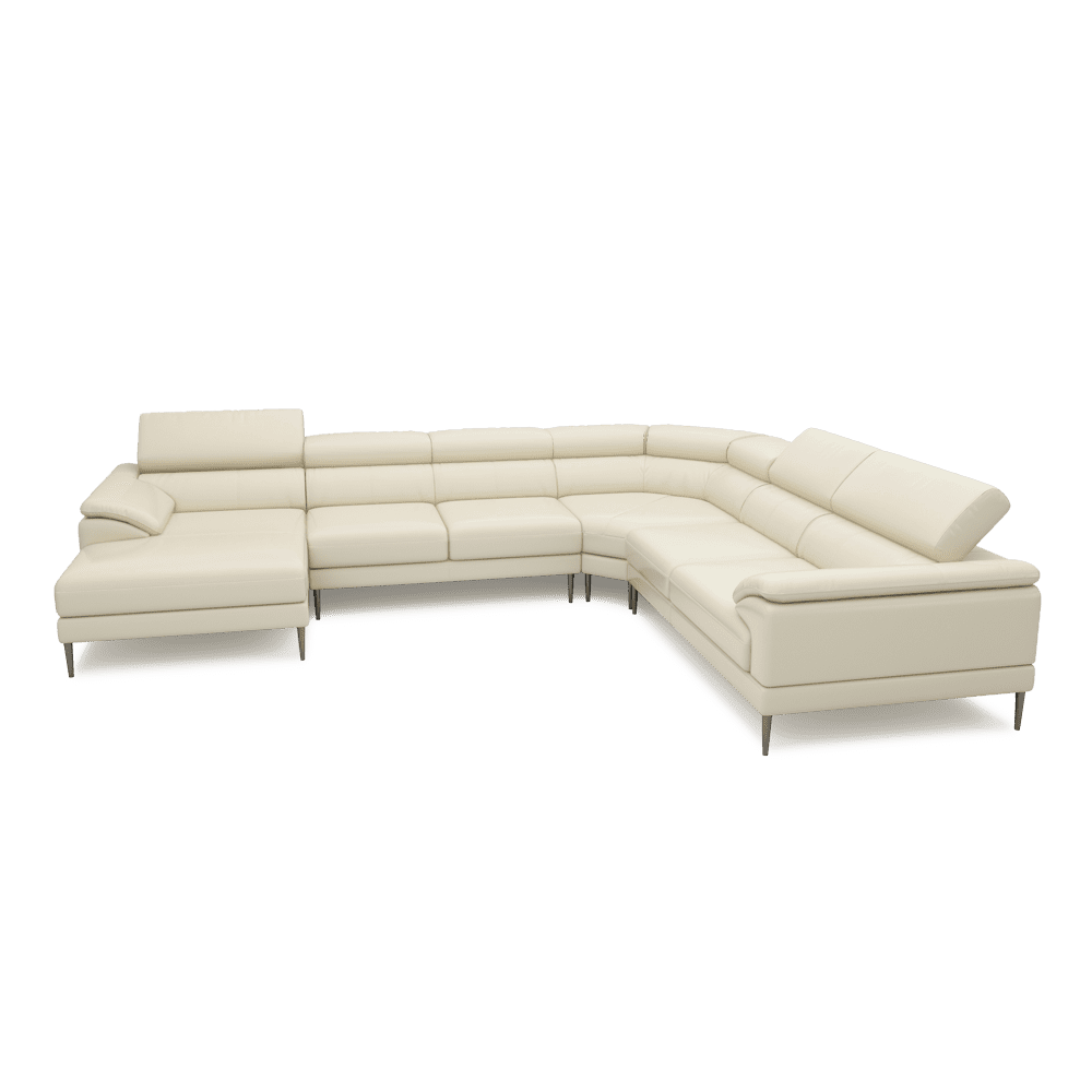 YELDON - Modular Fabric / Leather Corner Sofa