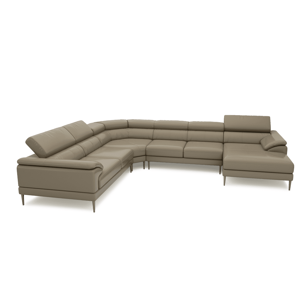 YELDON - Modular Fabric / Leather Corner Sofa