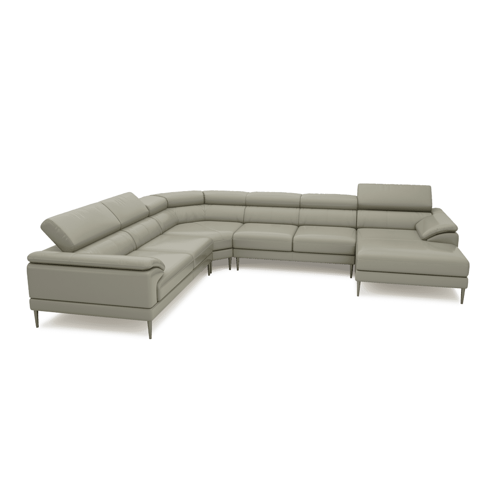 YELDON - Modular Fabric / Leather Corner Sofa