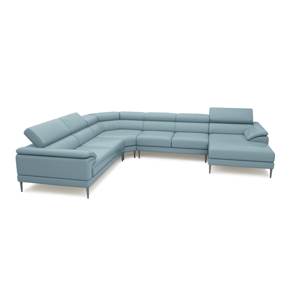 YELDON - Modular Fabric / Leather Corner Sofa