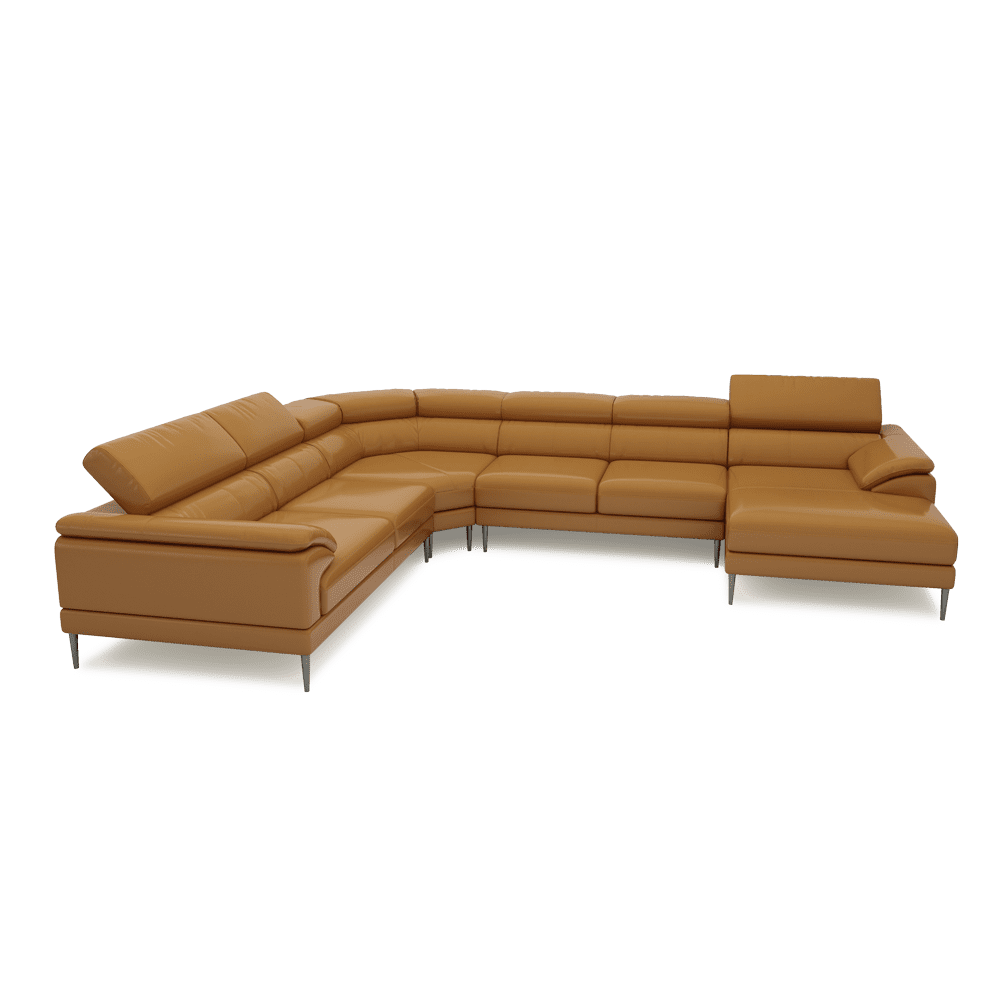 YELDON - Modular Fabric / Leather Corner Sofa