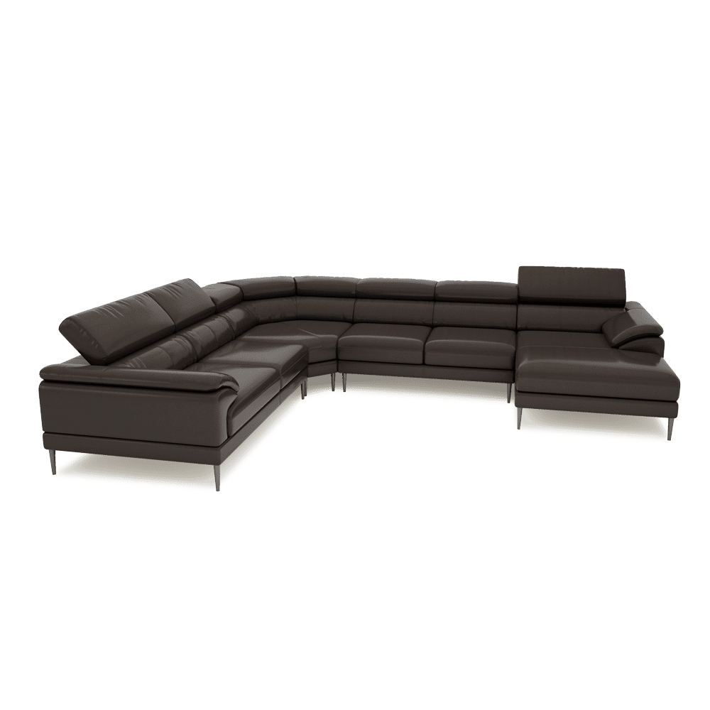 YELDON - Modular Fabric / Leather Corner Sofa