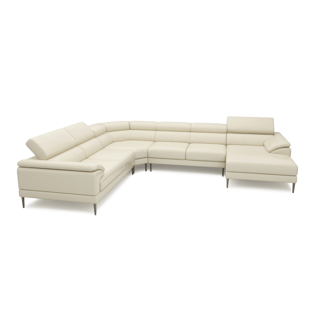 YELDON - Modular Fabric / Leather Corner Sofa