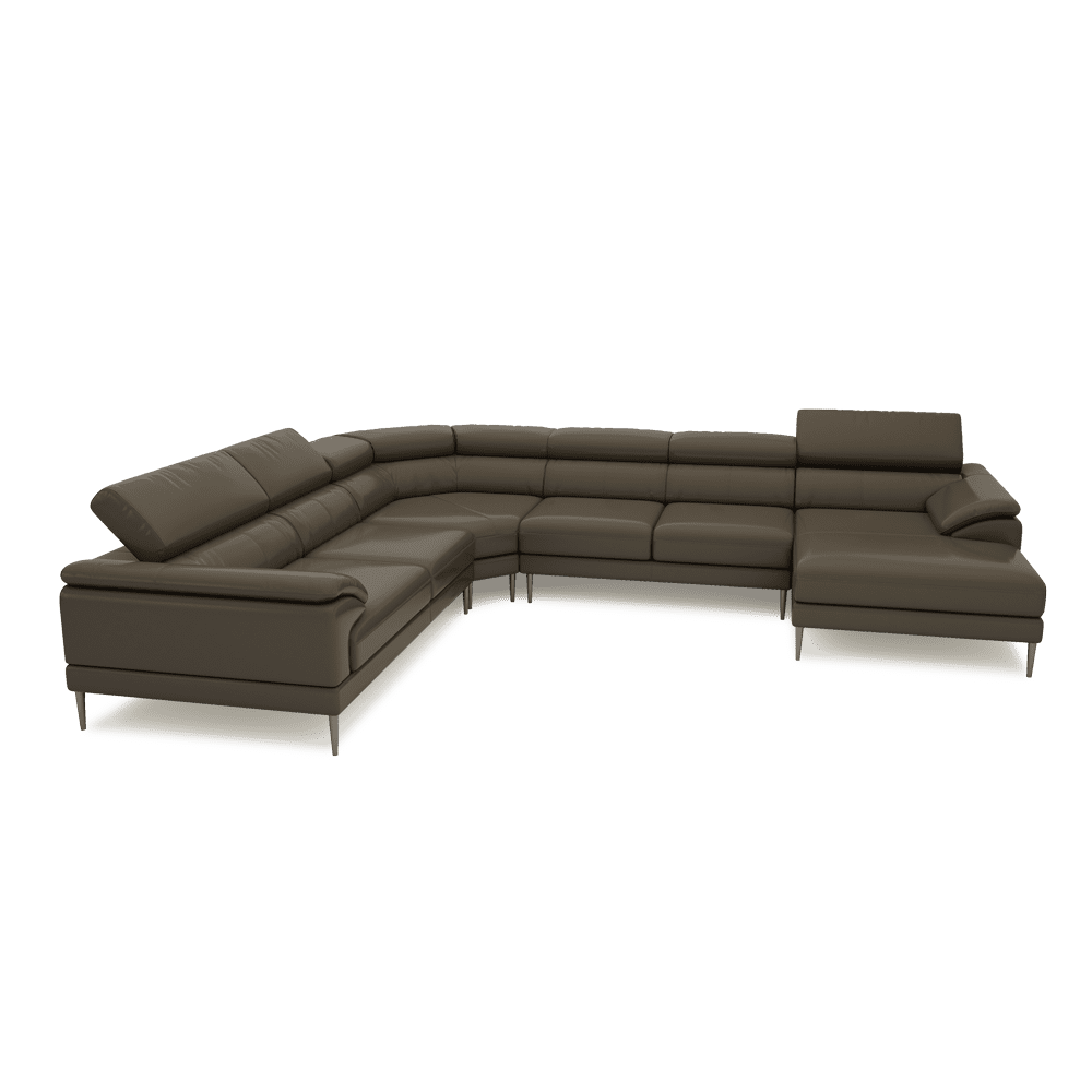 YELDON - Modular Fabric / Leather Corner Sofa