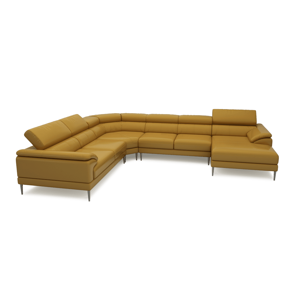 YELDON - Modular Fabric / Leather Corner Sofa