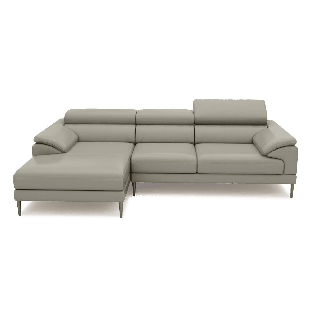 YELDON - Modular Fabric / Leather L-Shaped Sofa