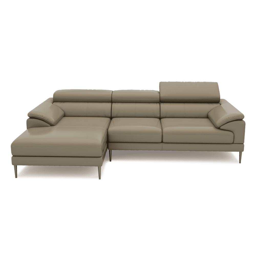 YELDON - Modular Fabric / Leather L-Shaped Sofa