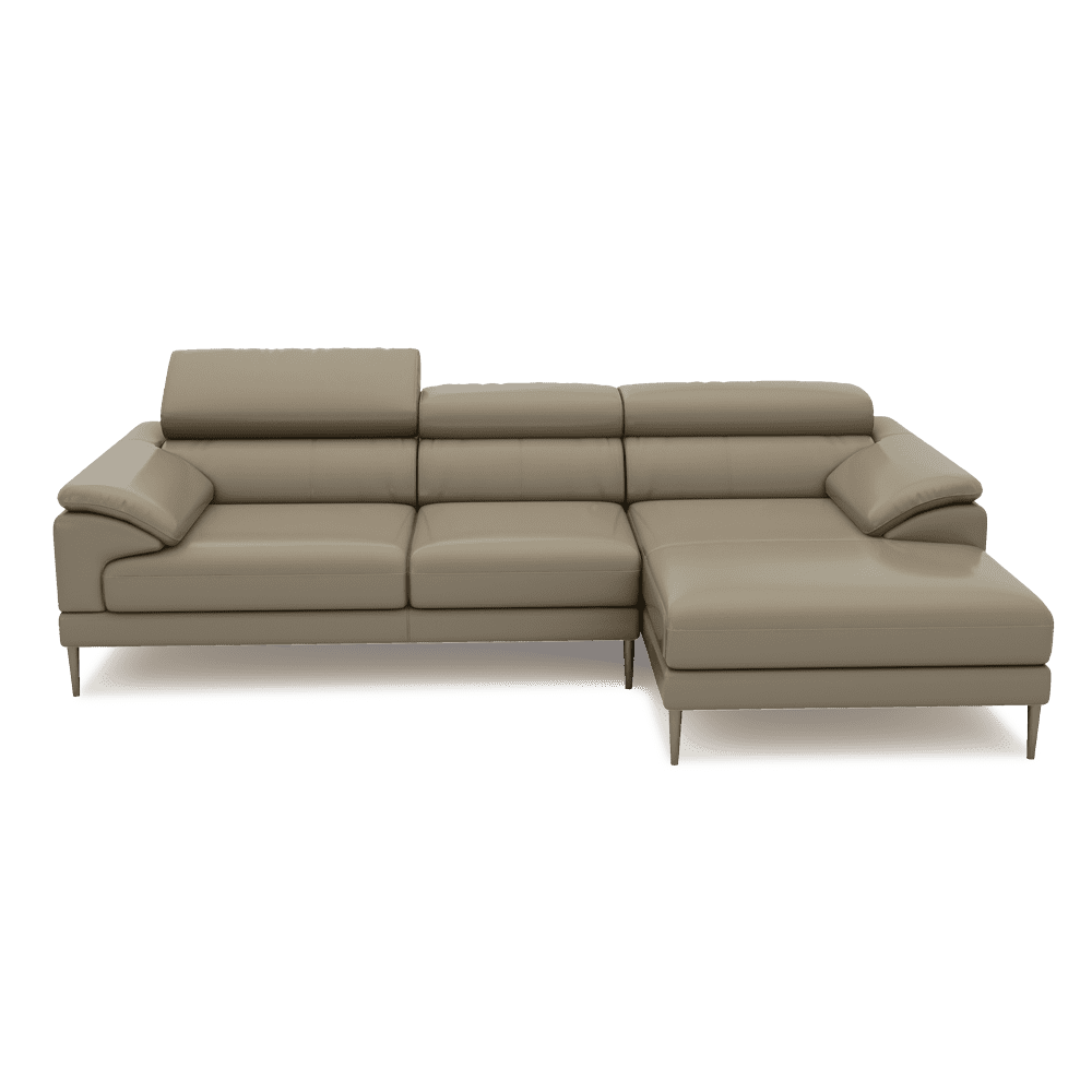 YELDON - Modular Fabric / Leather L-Shaped Sofa