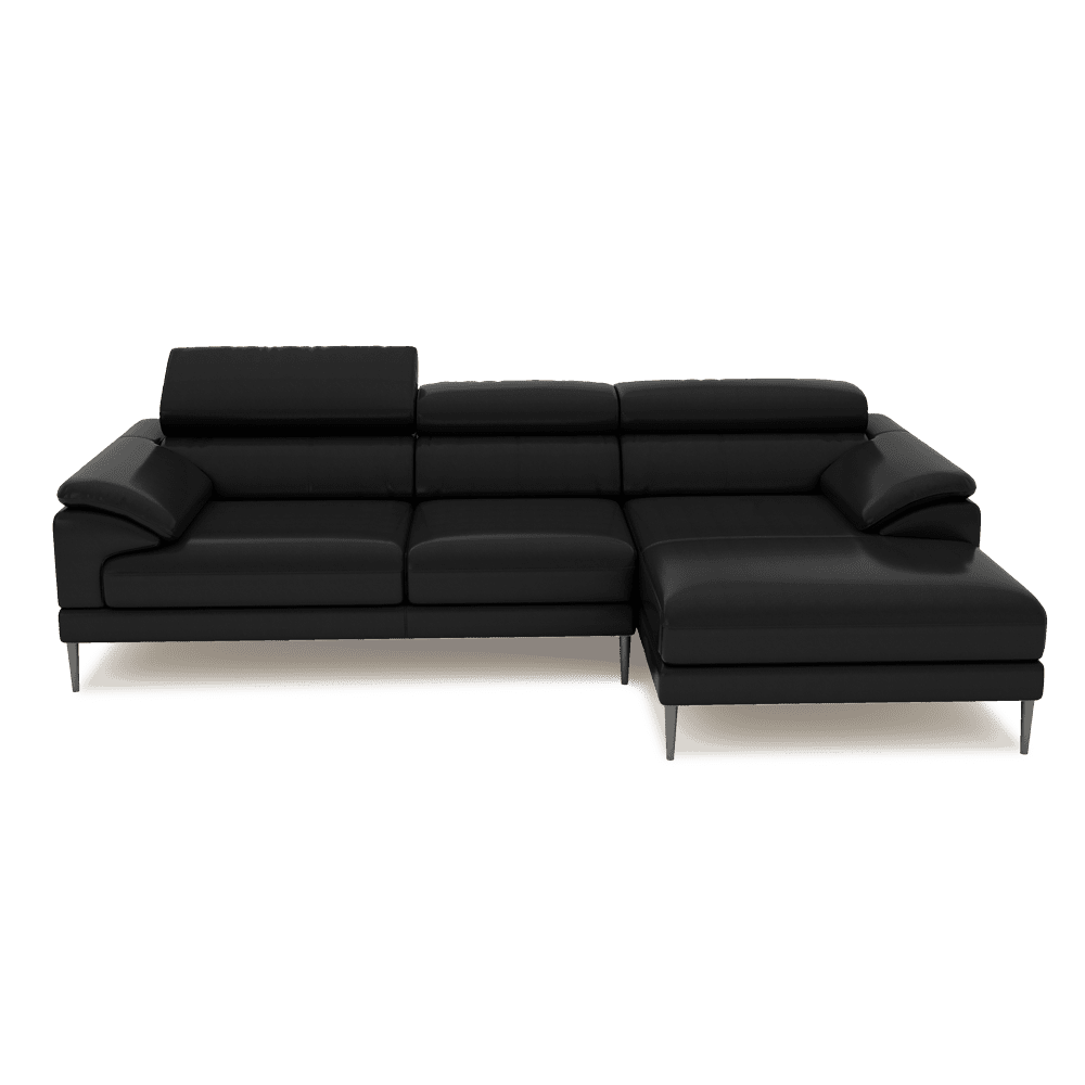 YELDON - Modular Fabric / Leather L-Shaped Sofa