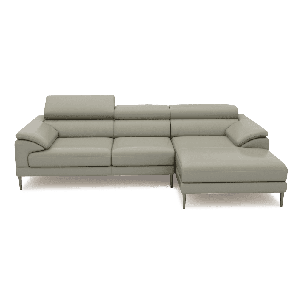 YELDON - Modular Fabric / Leather L-Shaped Sofa