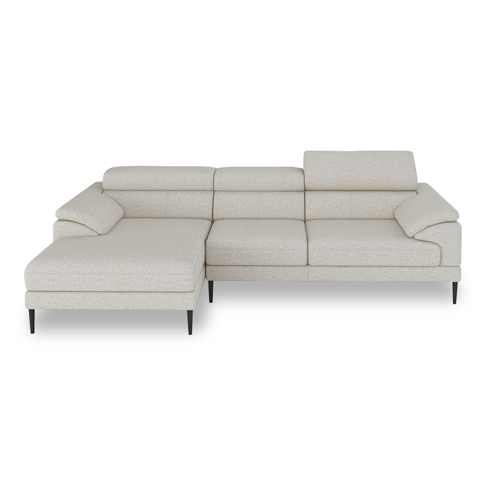 YELDON - Modular Fabric / Leather L-Shaped Sofa