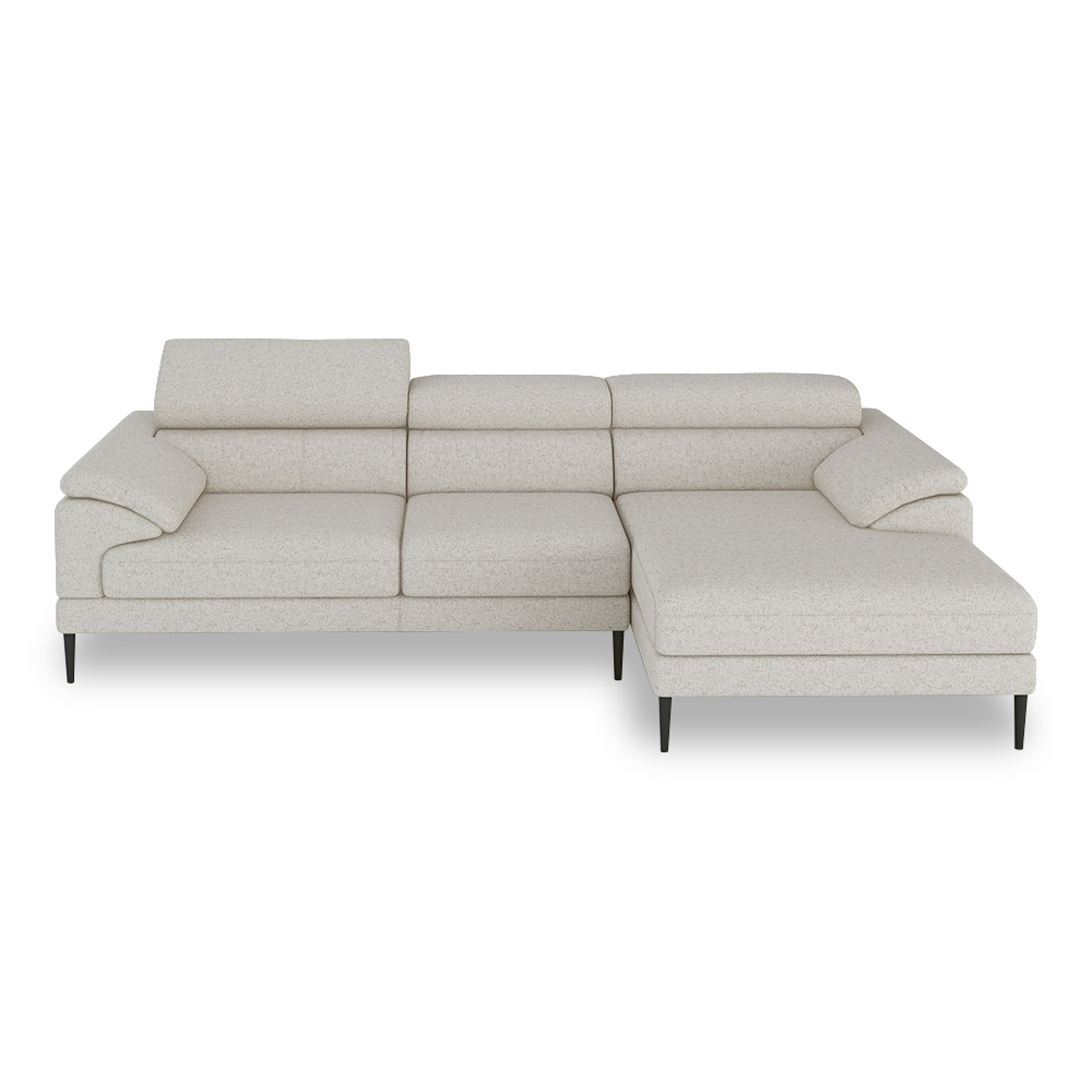 YELDON - Modular Fabric / Leather L-Shaped Sofa