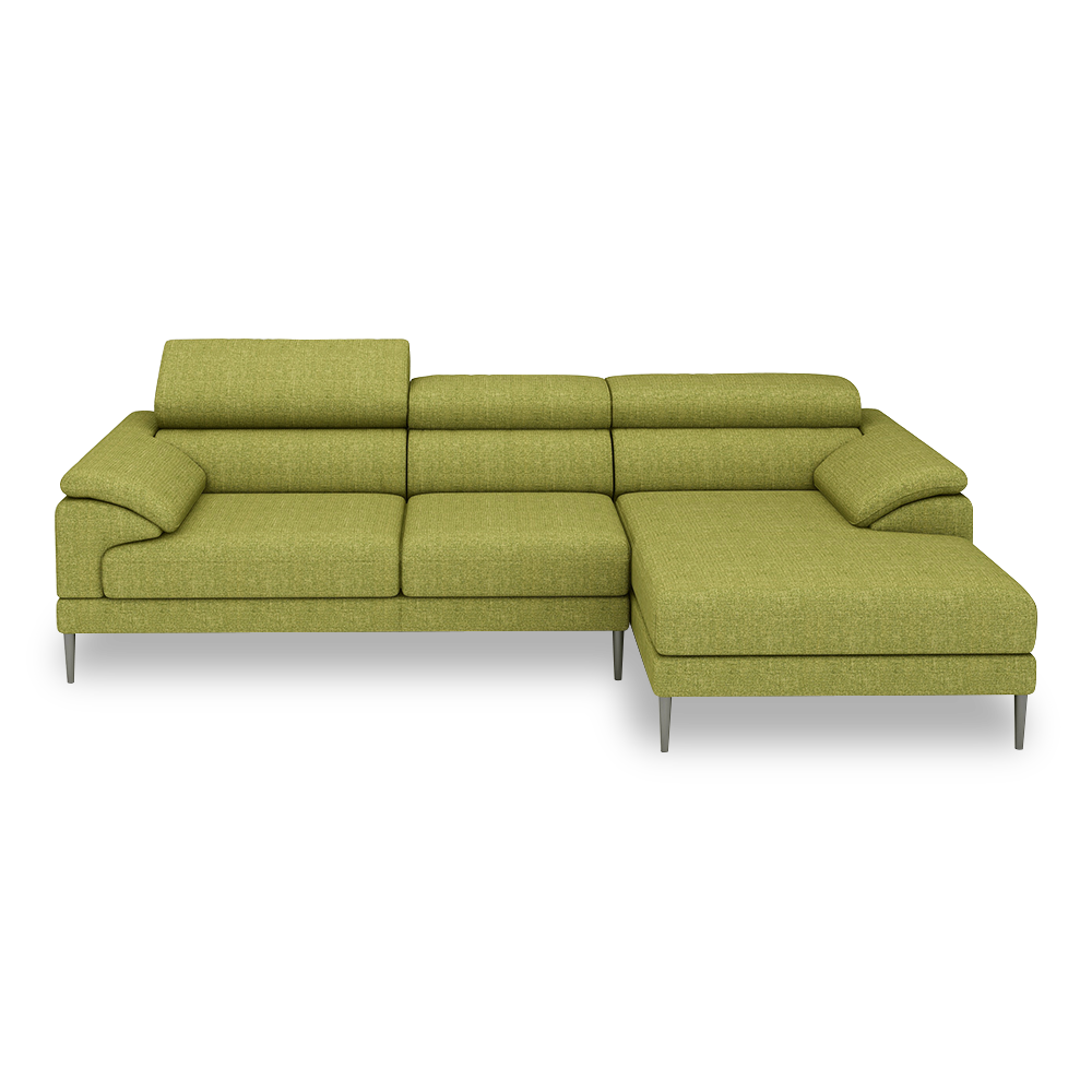 YELDON - Modular Fabric / Leather L-Shaped Sofa