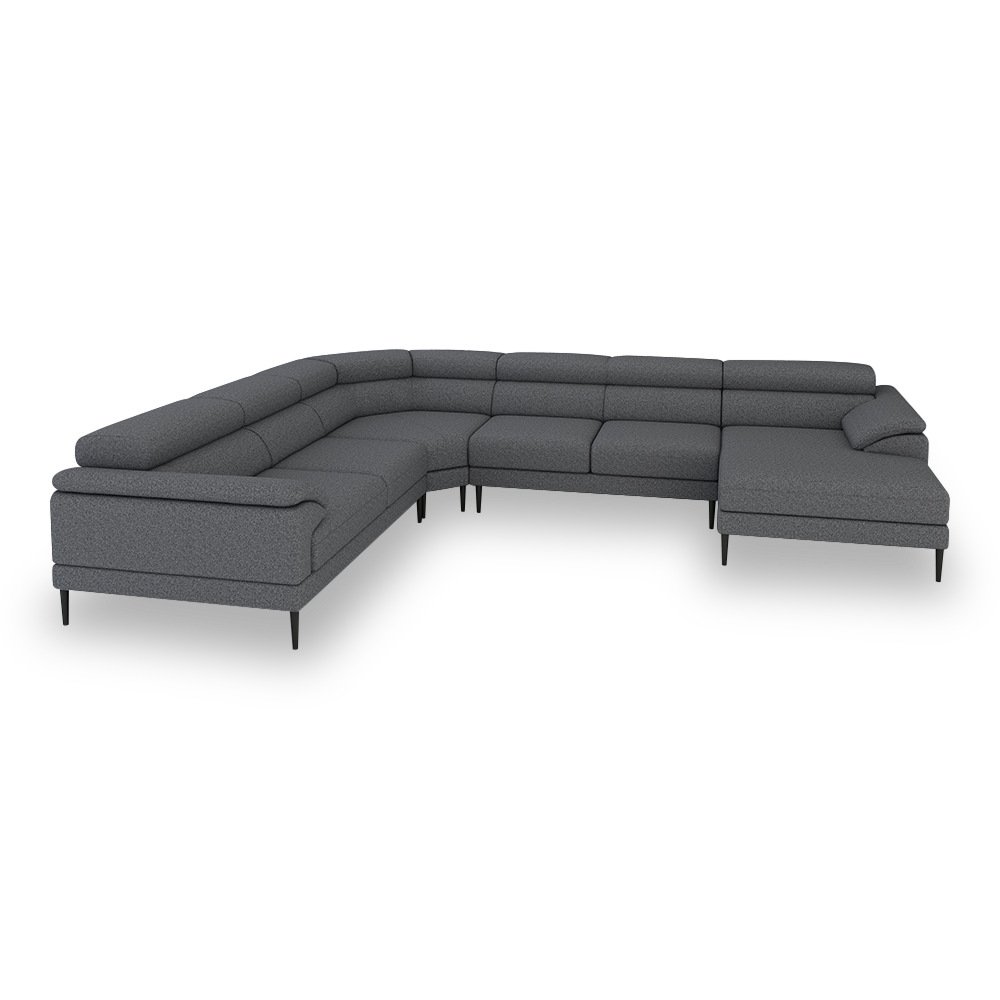 YELDON - Modular Fabric / Leather Corner Sofa