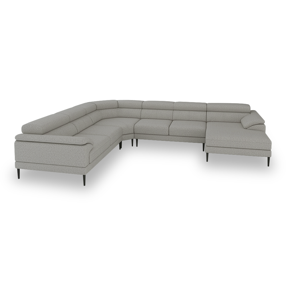 YELDON - Modular Fabric / Leather Corner Sofa