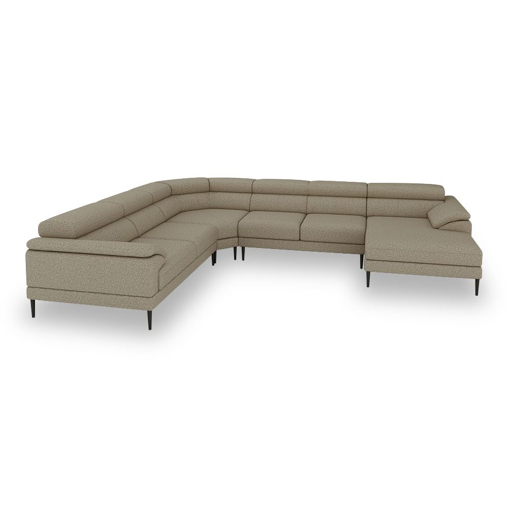 YELDON - Modular Fabric / Leather Corner Sofa