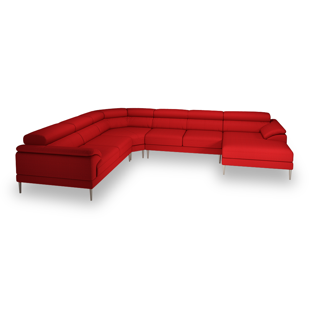 YELDON - Modular Fabric / Leather Corner Sofa