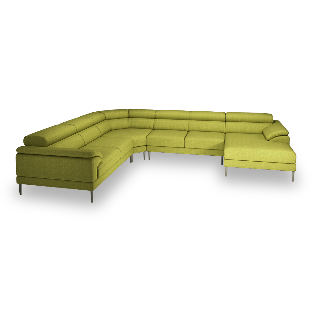 YELDON - Modular Fabric / Leather Corner Sofa