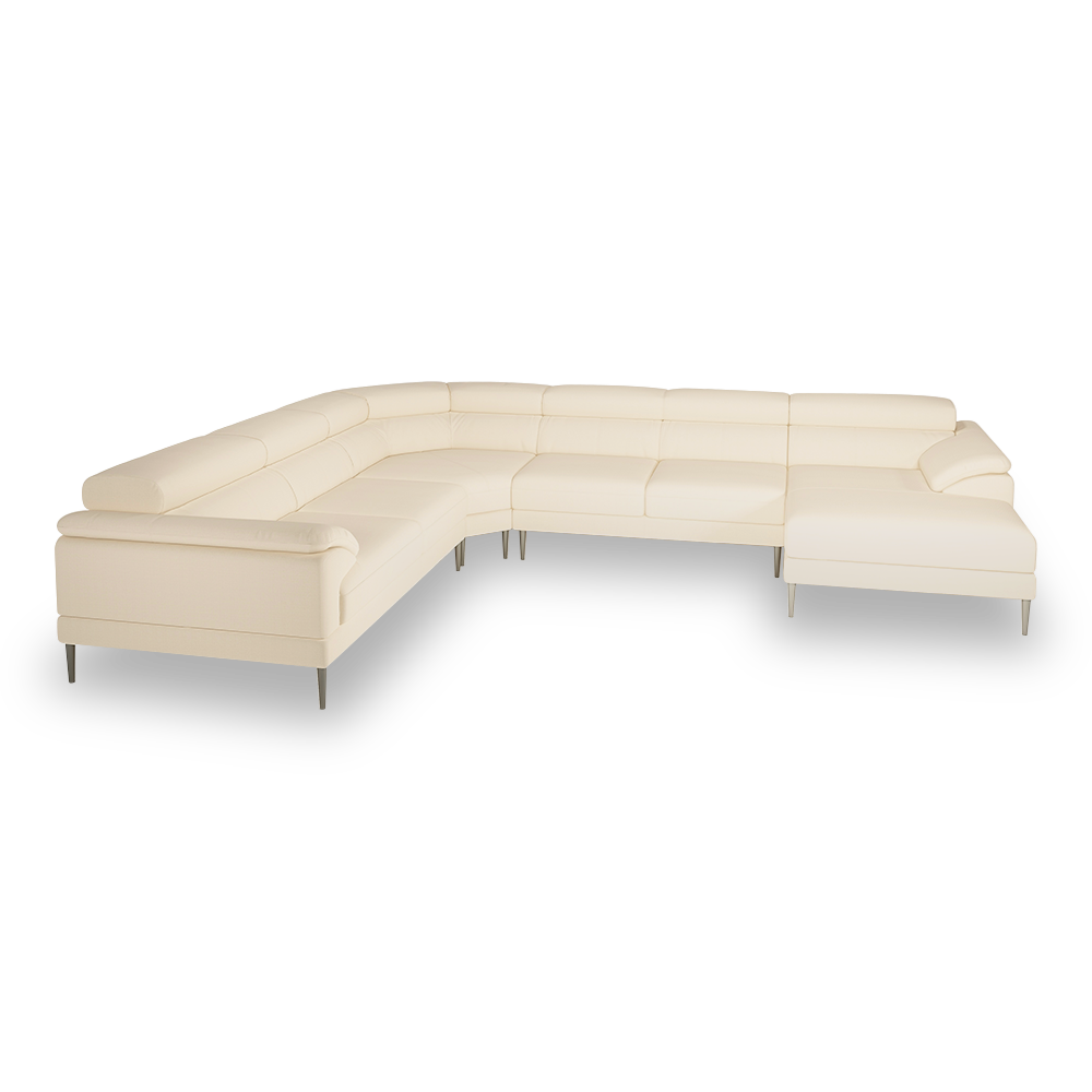 YELDON - Modular Fabric / Leather Corner Sofa