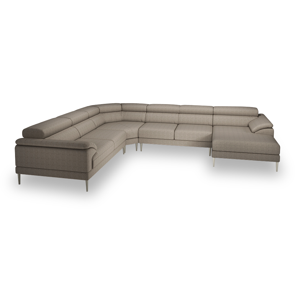 YELDON - Modular Fabric / Leather Corner Sofa