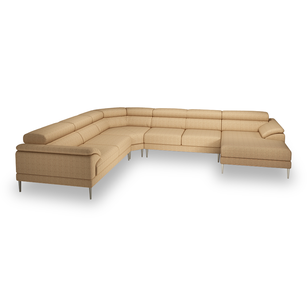 YELDON - Modular Fabric / Leather Corner Sofa