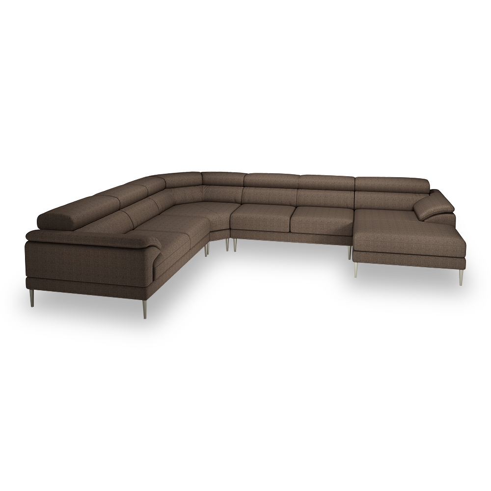 YELDON - Modular Fabric / Leather Corner Sofa