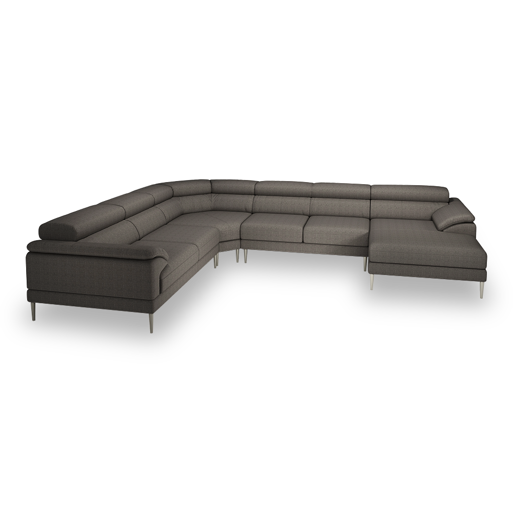 YELDON - Modular Fabric / Leather Corner Sofa